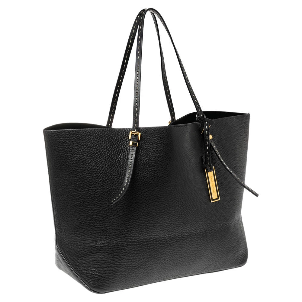 Michael Kors Black Leather Shopper Tote For Women - Image 3