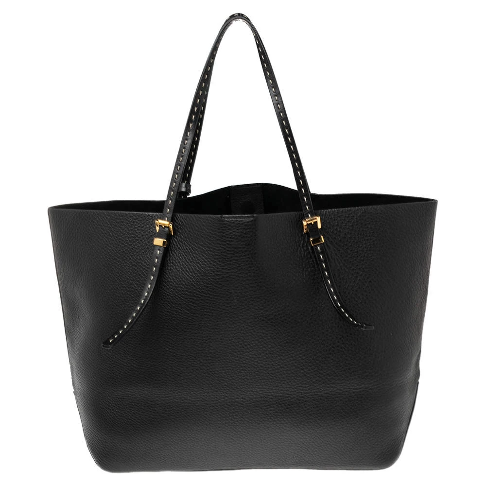 Michael Kors Black Leather Shopper Tote For Women - Image 4