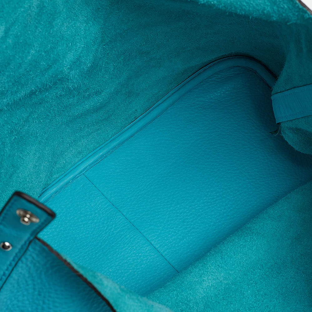 Michael Kors Aqua Blue Leather Large Colgate Grab Tote For Women - Image 7