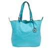Michael Kors Aqua Blue Leather Large Colgate Grab Tote For Women