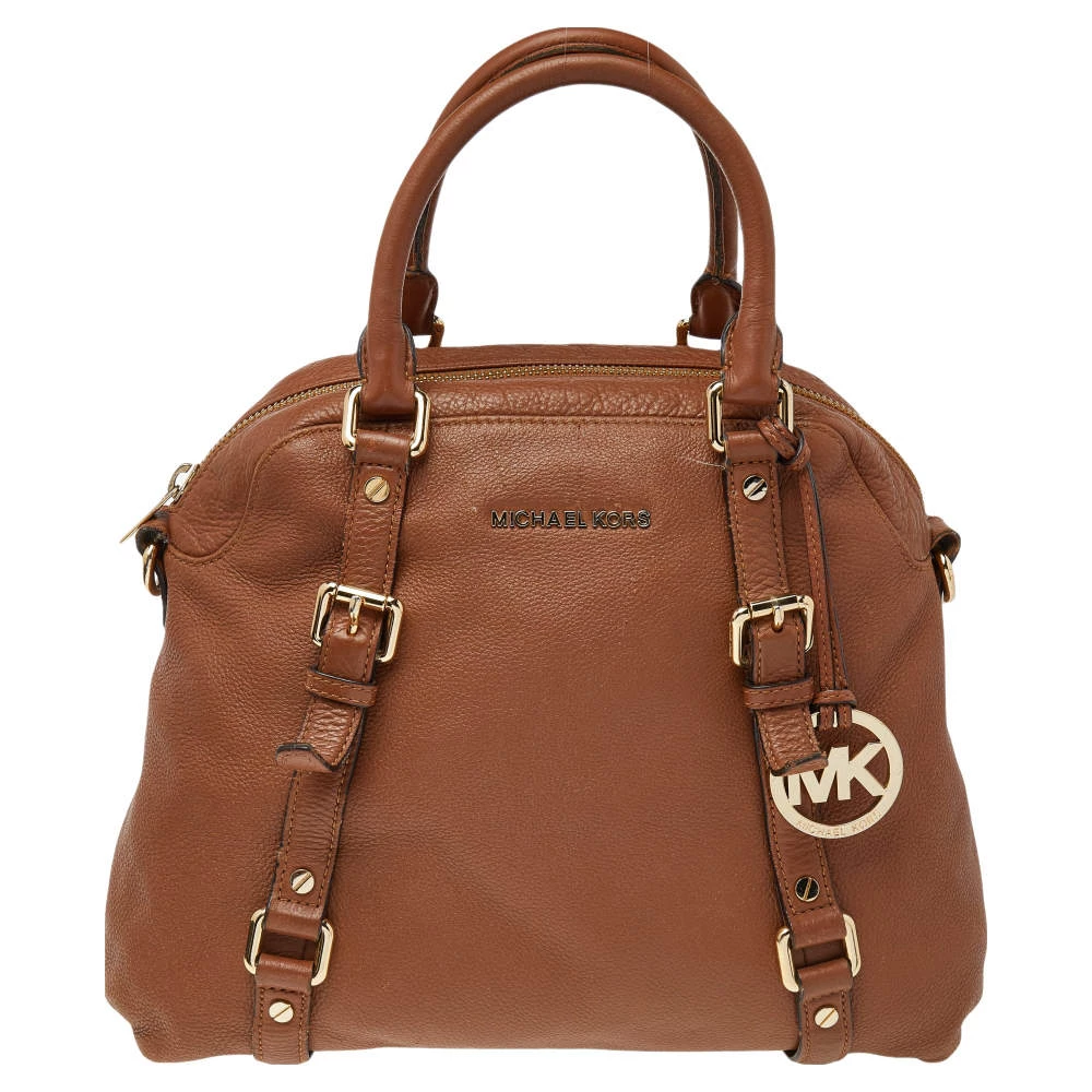Michael Kors Brown Leather Bedford Satchel For Women