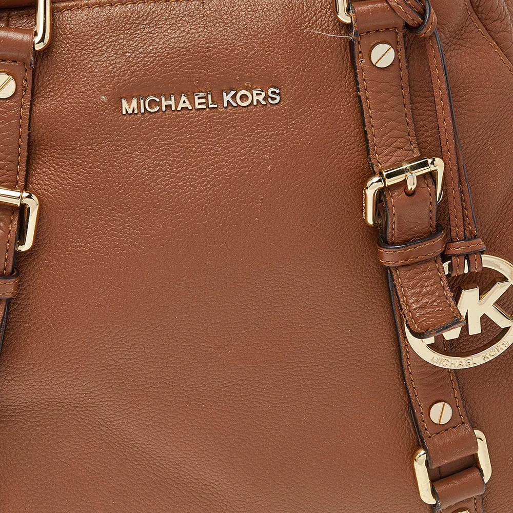 Michael Kors Brown Leather Bedford Satchel For Women - Image 5