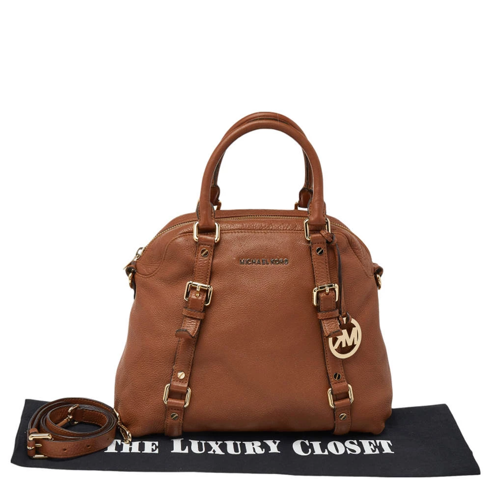 Michael Kors Brown Leather Bedford Satchel For Women - Image 9