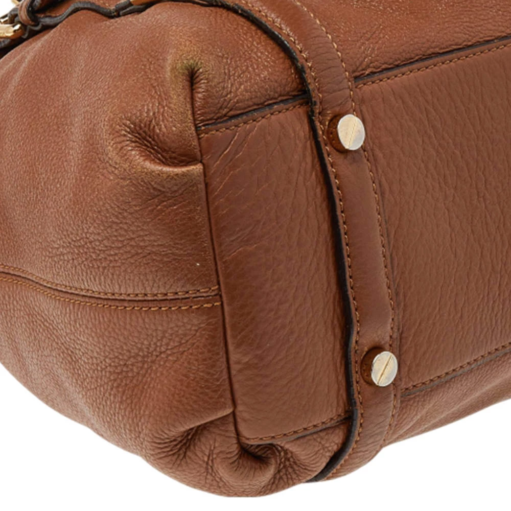 Michael Kors Brown Leather Bedford Satchel For Women - Image 10