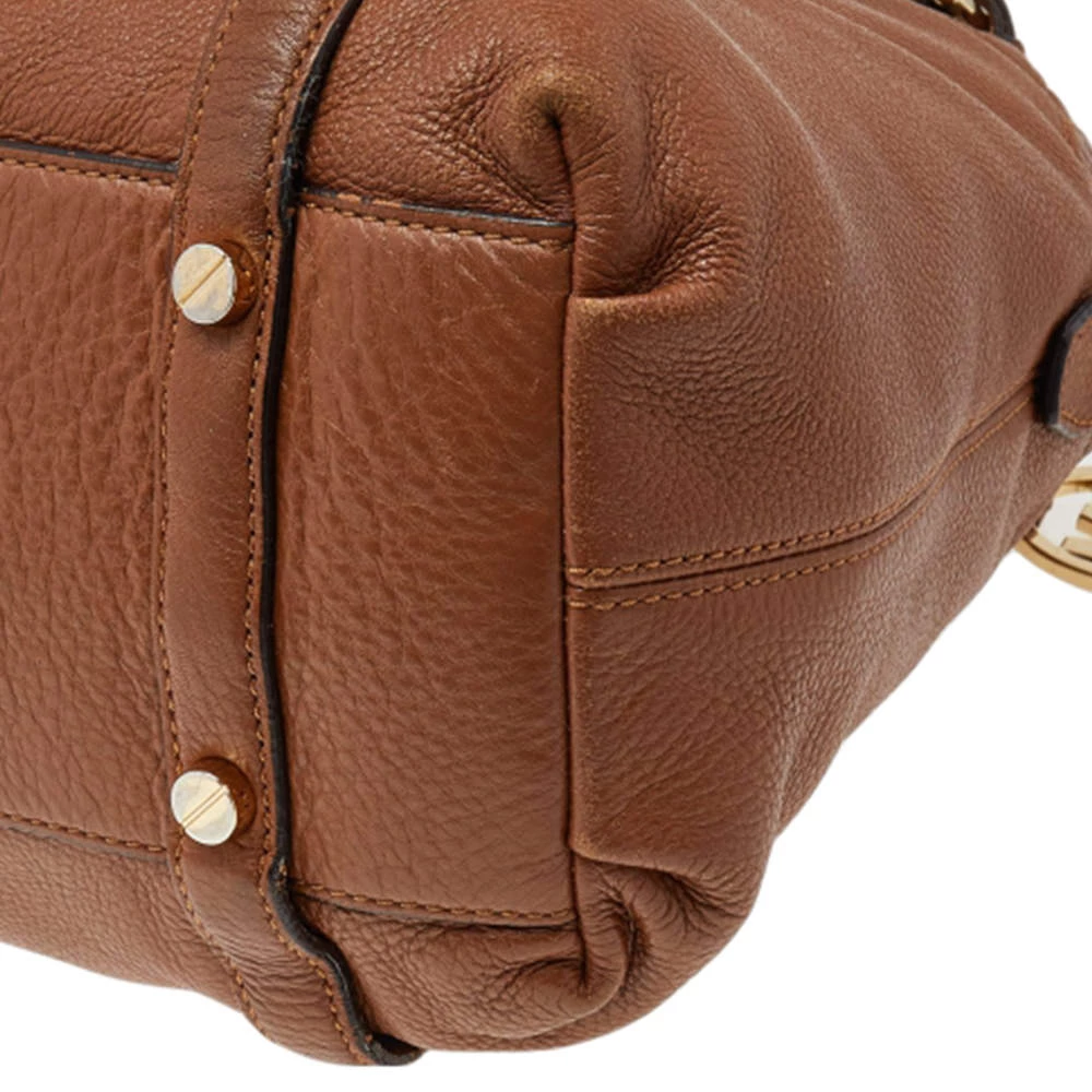 Michael Kors Brown Leather Bedford Satchel For Women - Image 11