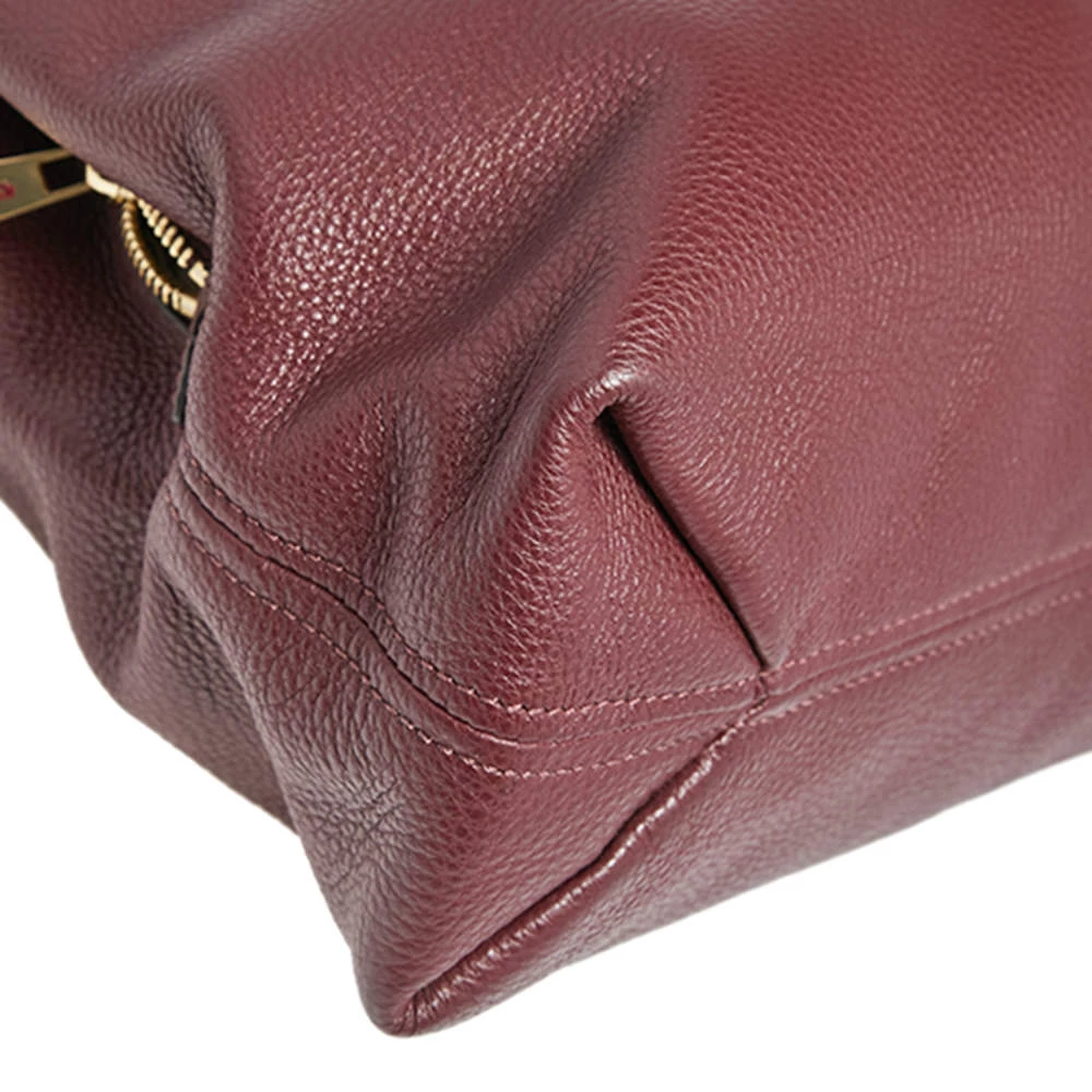 MICHAEL Michael Kors Burgundy Leather Jet Set Chain Shoulder Bag For Women - Image 11