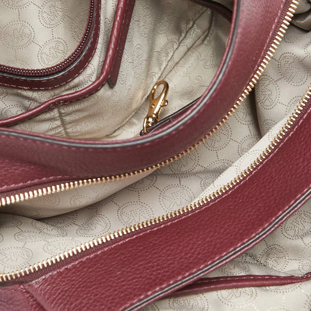 MICHAEL Michael Kors Burgundy Leather Jet Set Chain Shoulder Bag For Women - Image 7