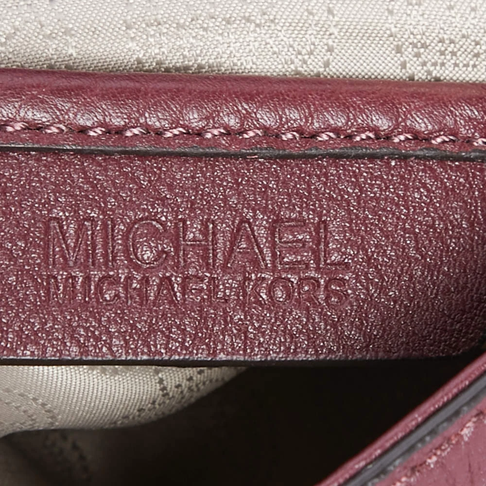 MICHAEL Michael Kors Burgundy Leather Jet Set Chain Shoulder Bag For Women - Image 8