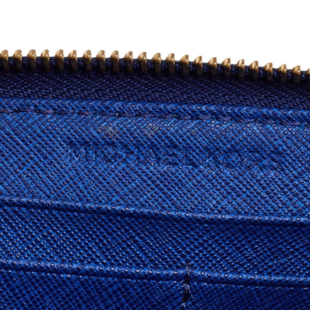 Michael Kors Blue Leather Bedford Continental Wallet For Women - Image 7