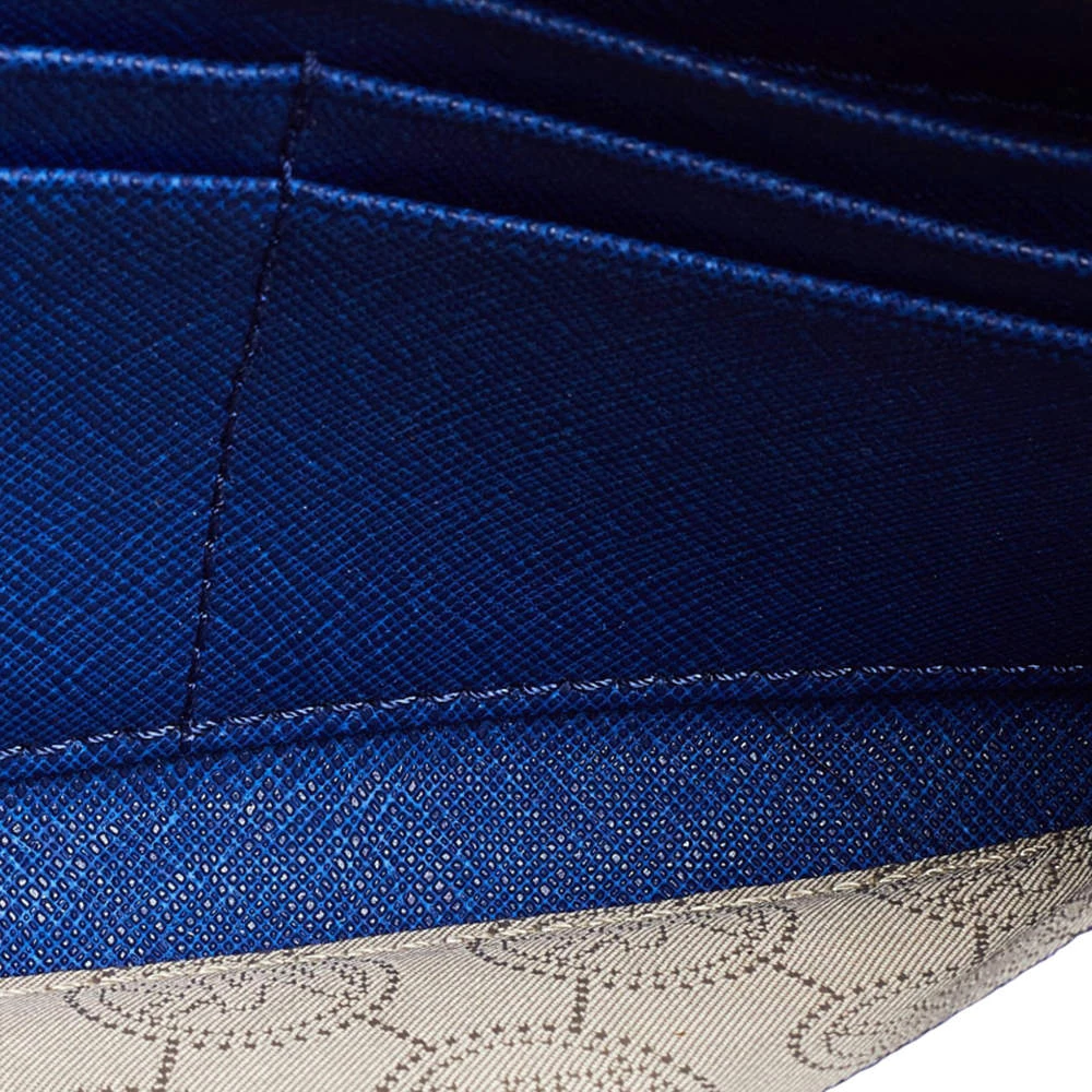 Michael Kors Blue Leather Bedford Continental Wallet For Women - Image 2