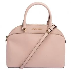 Michael Kors Pink Leather Large Emmy Dome Satchel For Women