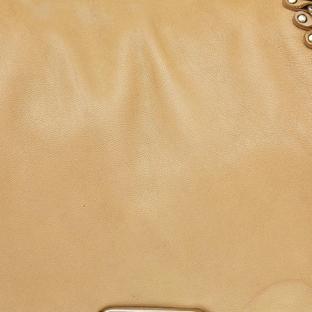 Michael Kors Beige Leather ID Chain Hobo For Women - Image 5