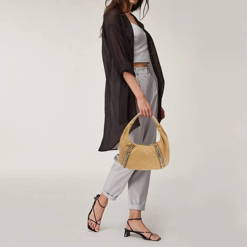 Michael Kors Beige Leather ID Chain Hobo For Women - Image 2