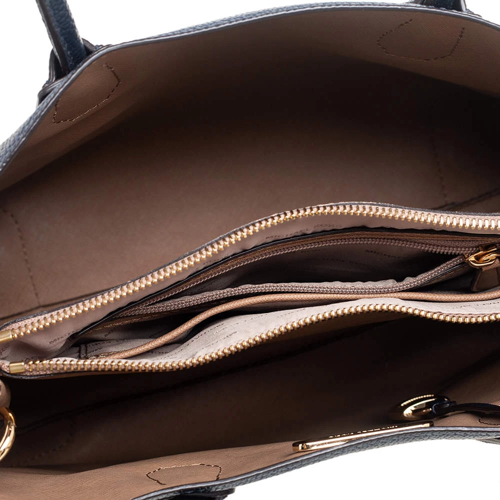 Michael Kors Navy Blue Grained Leather Large Mercer Tote For Women - Image 7