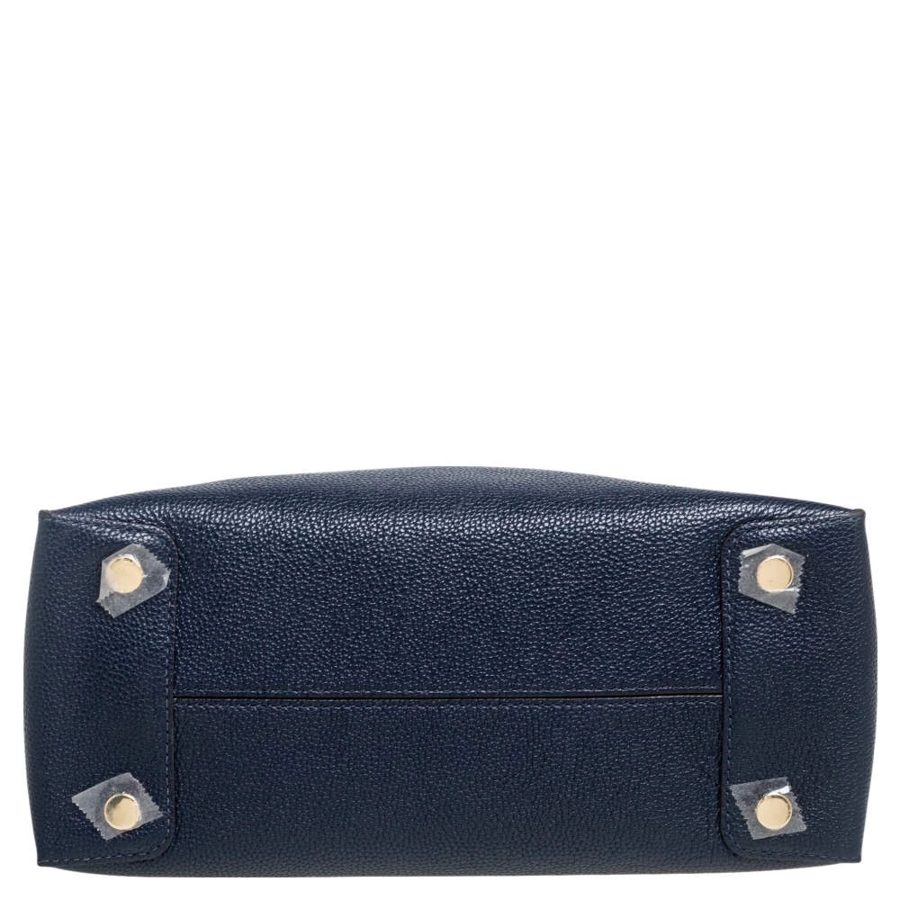 Michael Kors Navy Blue Grained Leather Large Mercer Tote For Women - Image 6