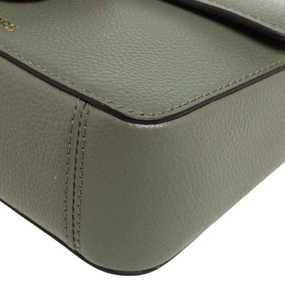 Michael Kors Army Green Leather Small Wanda Shoulder Bag For Women - Image 11
