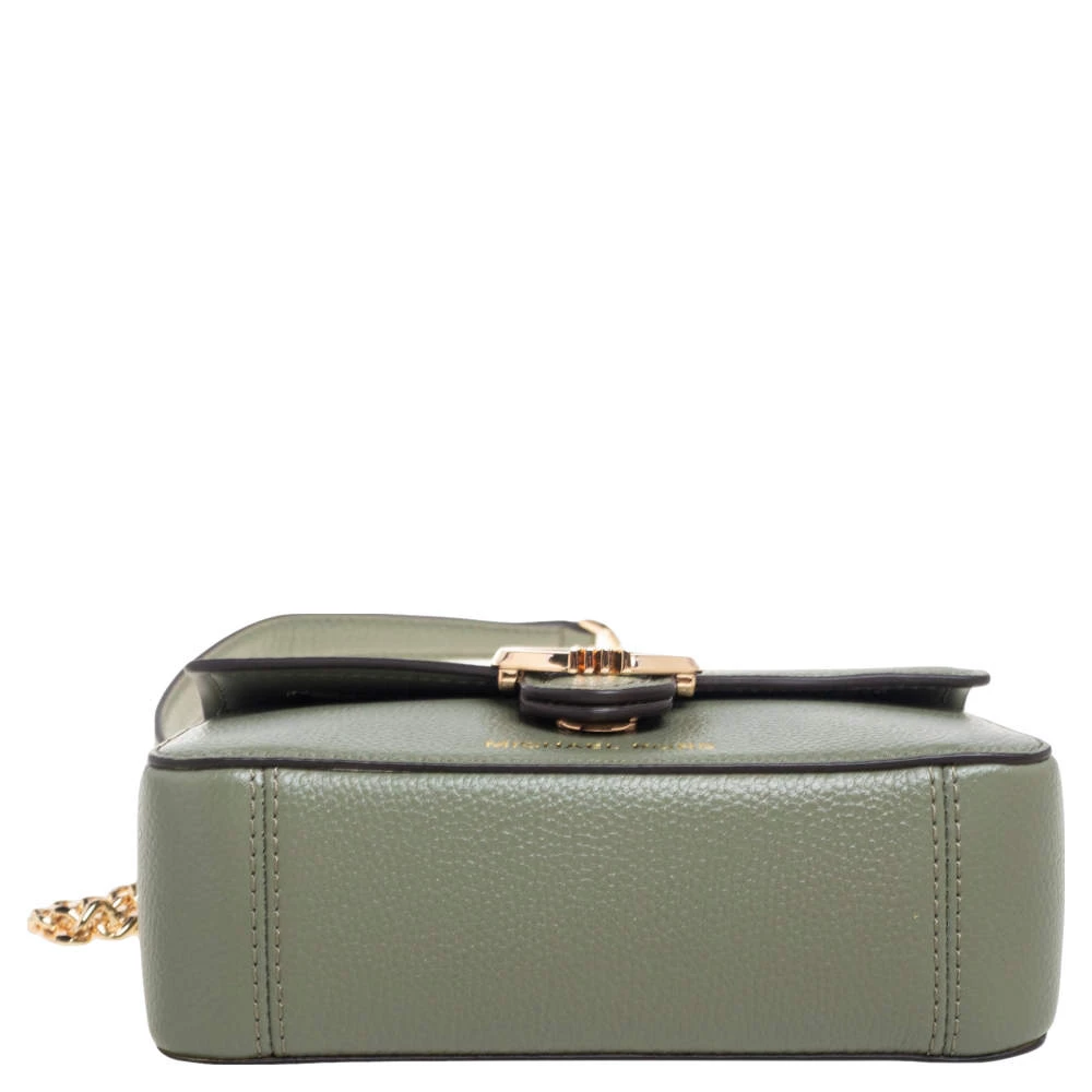 Michael Kors Army Green Leather Small Wanda Shoulder Bag For Women - Image 6