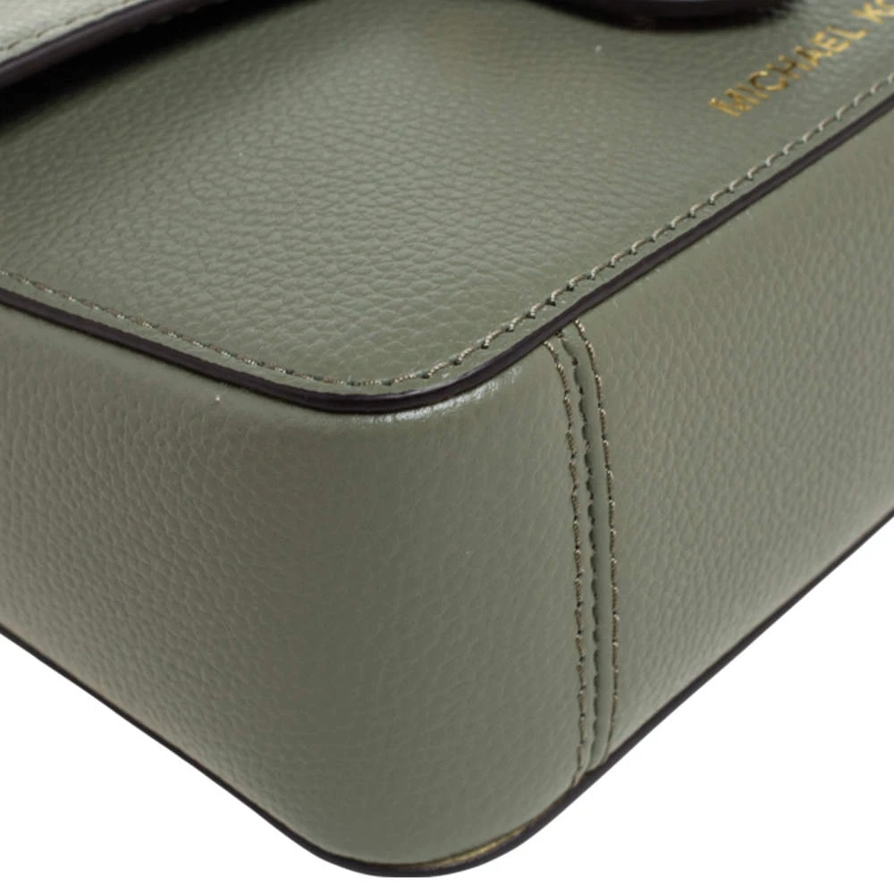 Michael Kors Army Green Leather Small Wanda Shoulder Bag For Women - Image 10