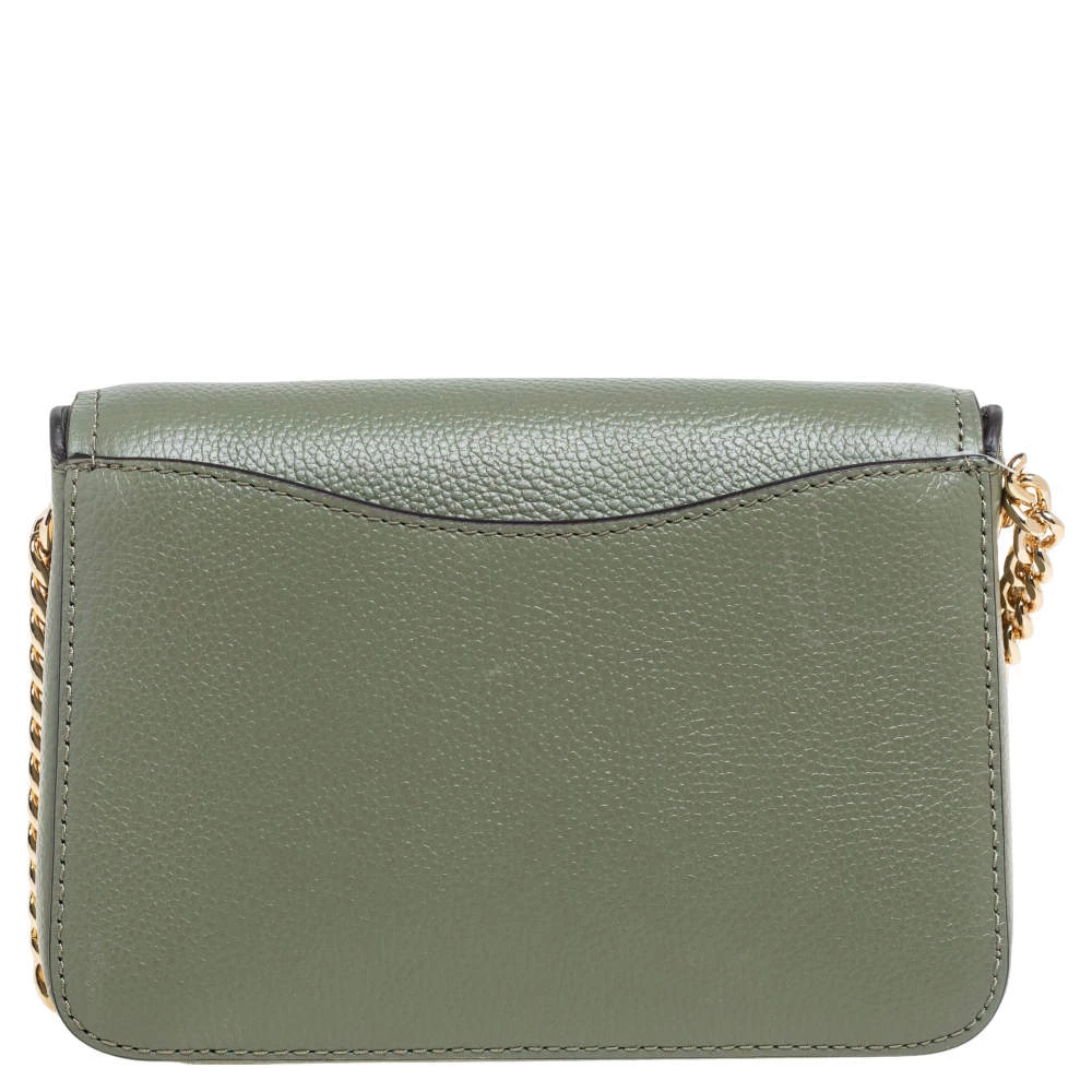 Michael Kors Army Green Leather Small Wanda Shoulder Bag For Women - Image 4