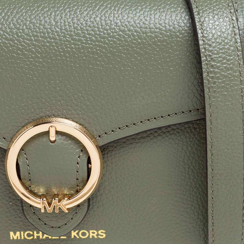 Michael Kors Army Green Leather Small Wanda Shoulder Bag For Women - Image 5