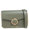 Michael Kors Army Green Leather Small Wanda Shoulder Bag For Women
