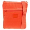 Michael Kors Orange Signature Embossed Neoprene Fabric Messenger Bag For Women