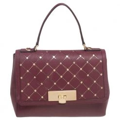 MICHAEL Michael Kors Red Leather Jamey Top Handle Bag For Women