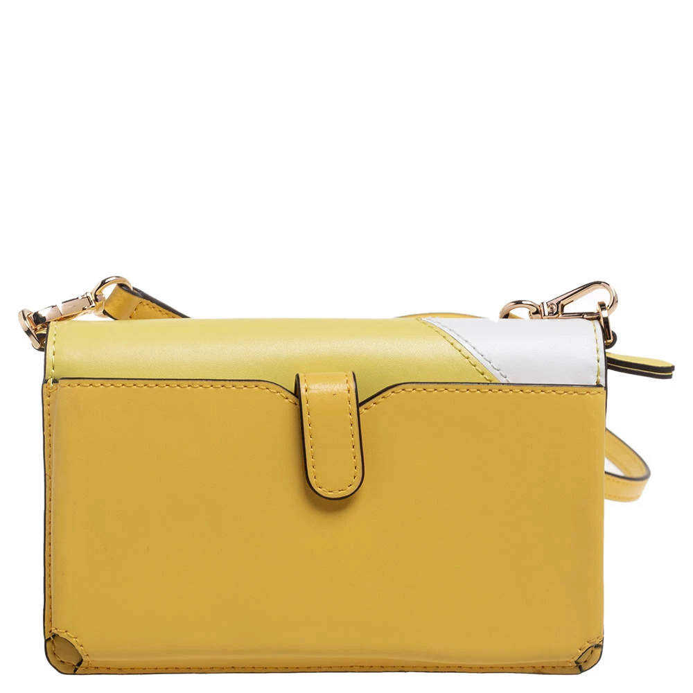 Michael Kors Yellow Leather Phone Crossbody Bag For Women - Image 4