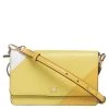 Michael Kors Yellow Leather Phone Crossbody Bag For Women