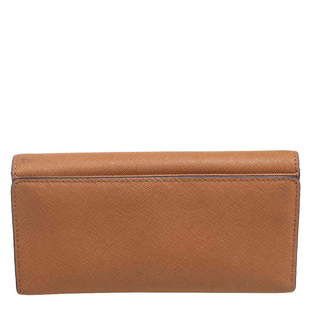 Michael Kors Tan Leather Continental Wallet For Women - Image 5