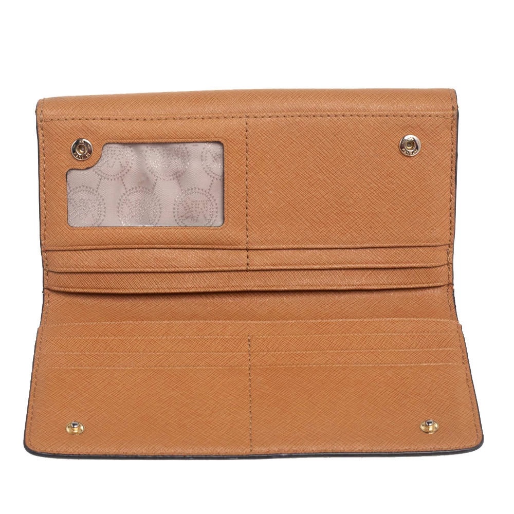 Michael Kors Tan Leather Continental Wallet For Women - Image 2