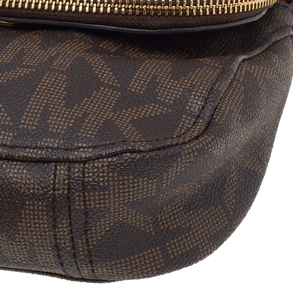 MICHAEL Michael Kors Brown Signature Coated Canvas And Leather Crossbody Bag For Women - Image 11