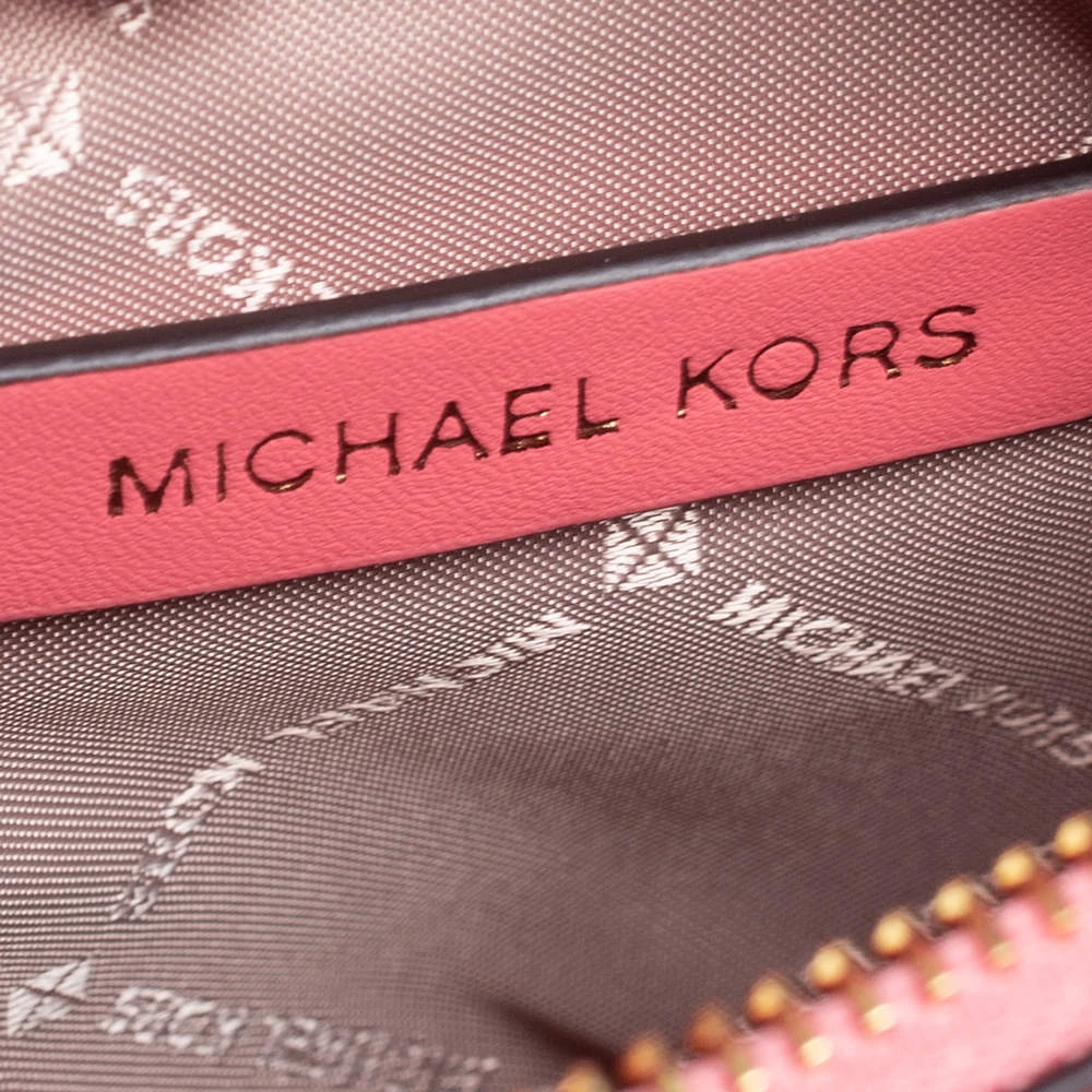 Michael Kors Peach Croc Embossed Leather Mercer Tote For Women - Image 10