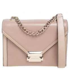 Michael Kors Beige Leather Whitney Shoulder Bag For Women