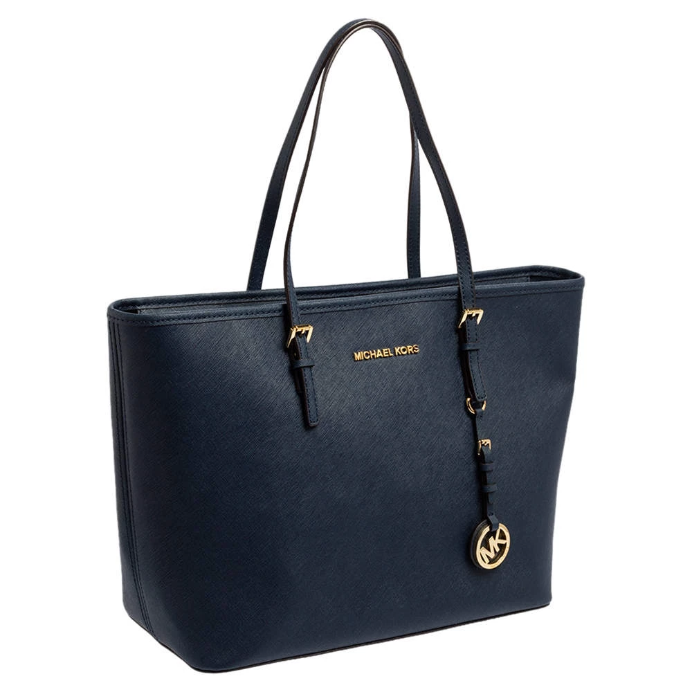 Michael Kors Blue Saffiano Leather Jet Set Travel Tote For Women - Image 3