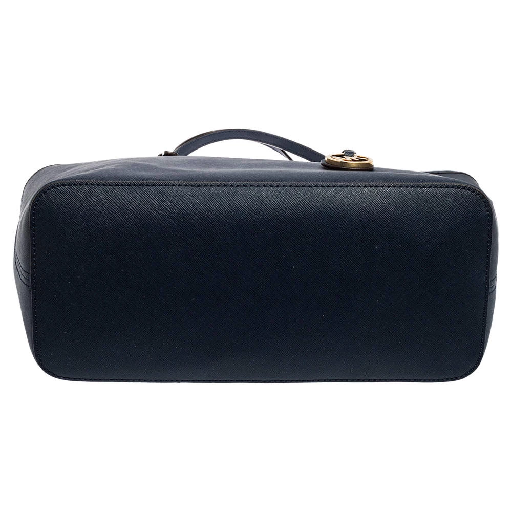 Michael Kors Blue Saffiano Leather Jet Set Travel Tote For Women - Image 6