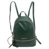 Michael Kors Green Leather Rhea Zip Backpack For Women