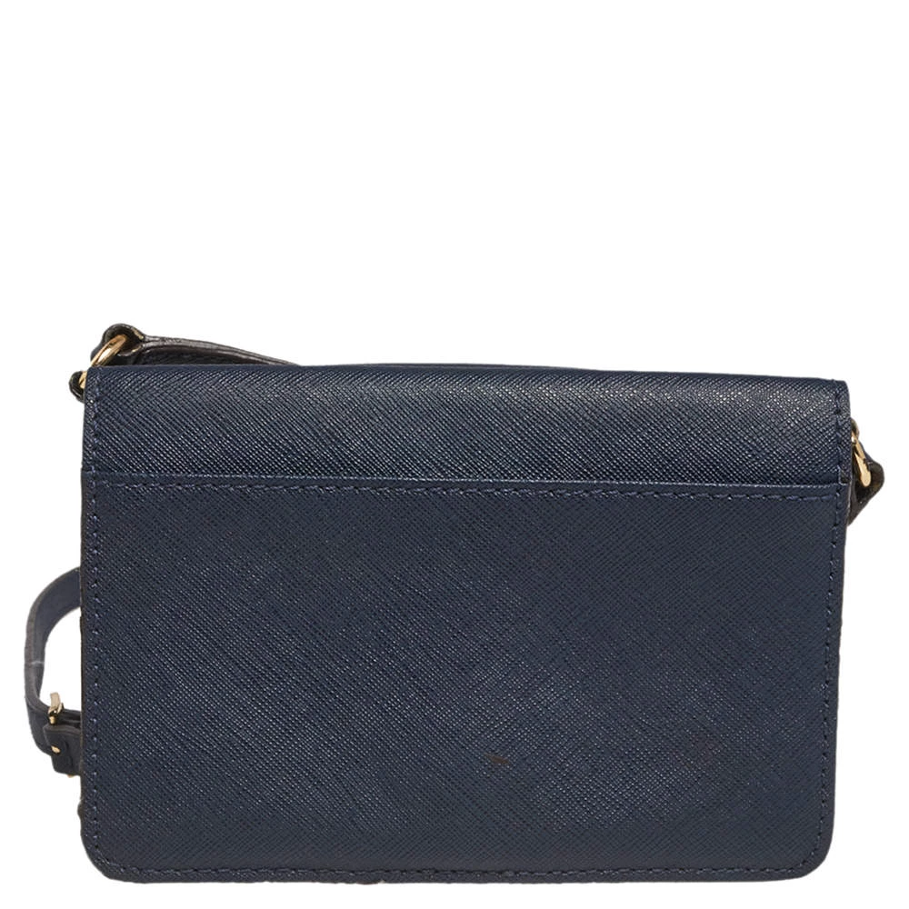 Michael Kors Blue Leather Multifunction Jet Set Travel Wallet For Women - Image 4