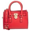 Michael Kors Red Saffiano Leather Mini Hamilton Crossbody Bag For Women