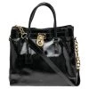 MICHAEL Michael Kors Black Patent Leather Large Hamilton North South Tote For Women