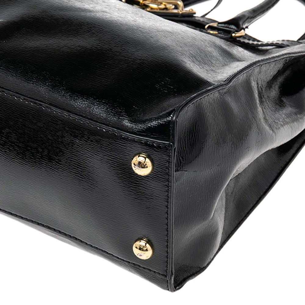 MICHAEL Michael Kors Black Patent Leather Large Hamilton North South Tote For Women - Image 11