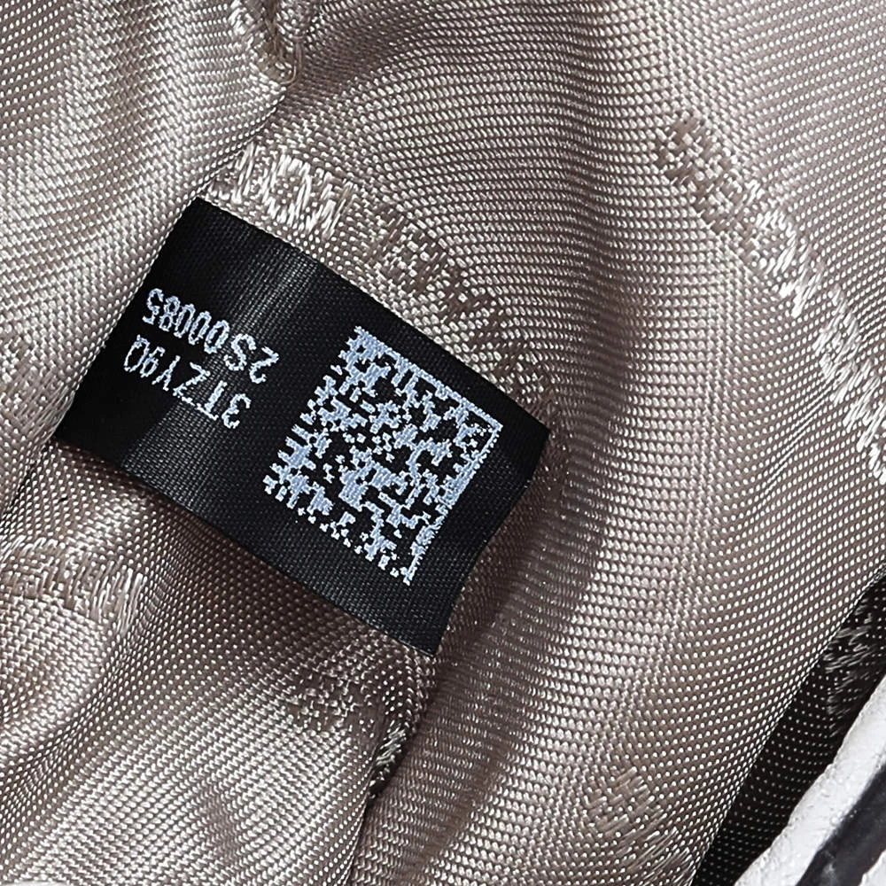 Michael Kors White/Gold Leather Isadore Stitch Top Handle Bag For Women - Image 9