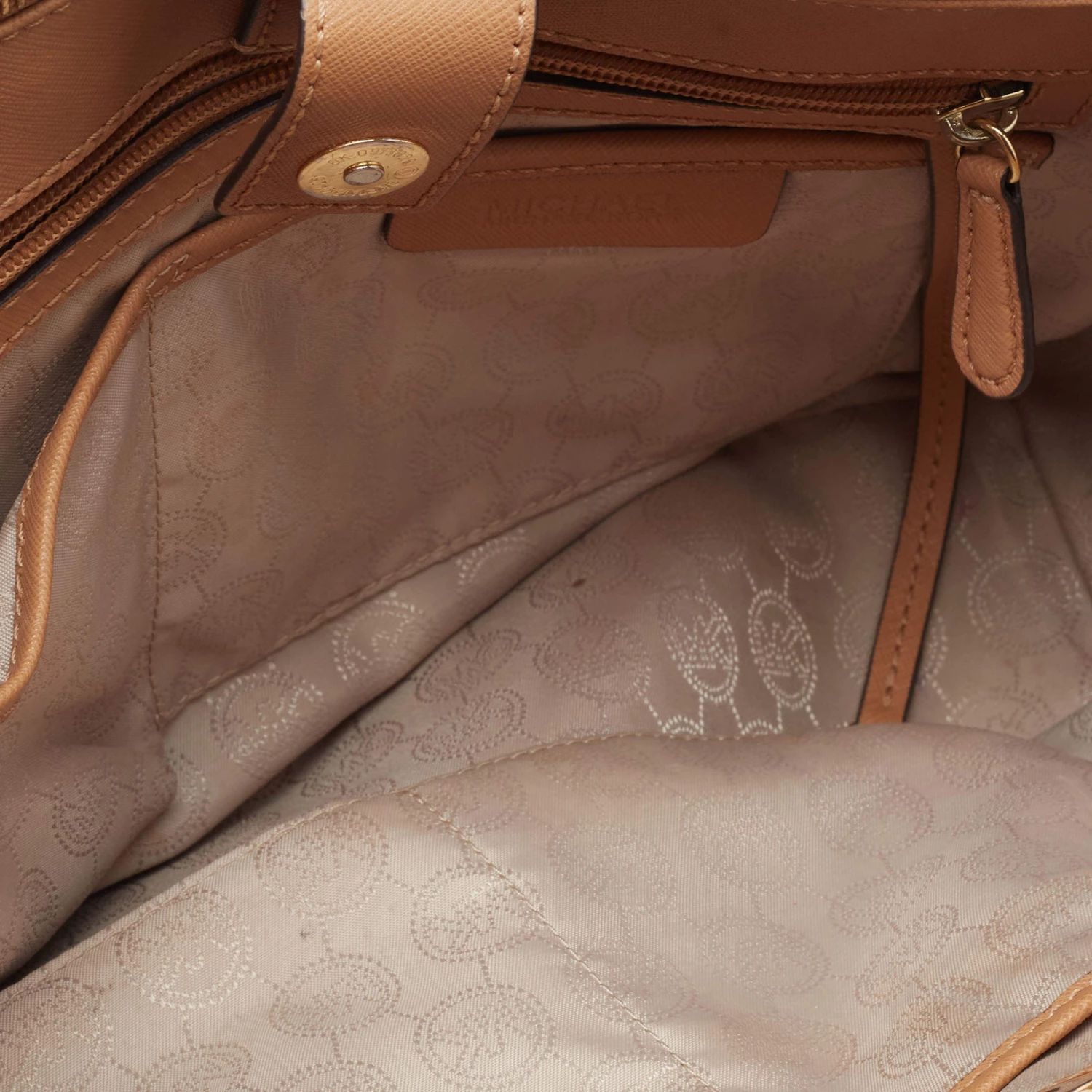 Michael Kors Brown Saffiano Leather Savannah Satchel For Women - Image 8