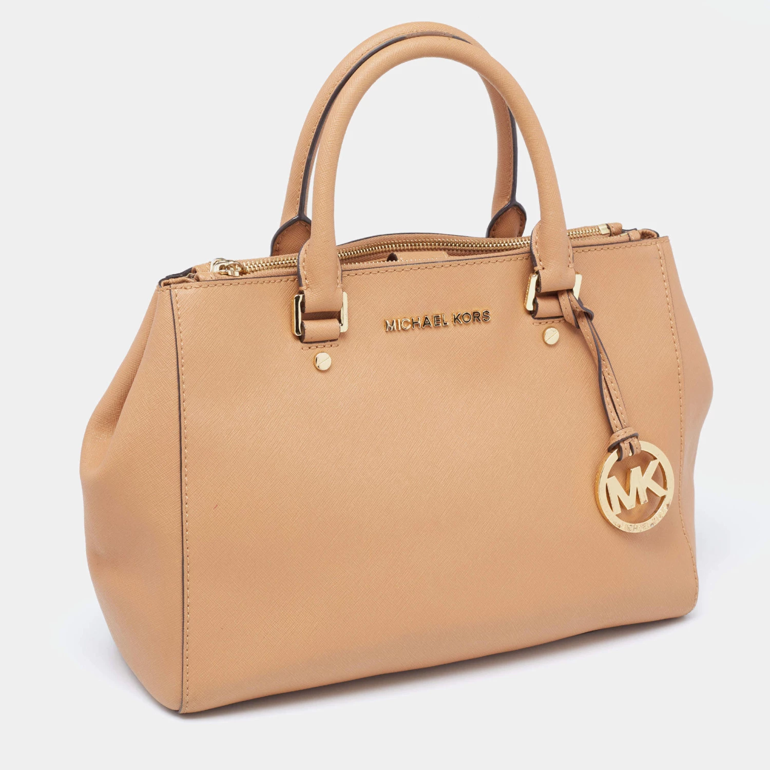 Michael Kors Brown Saffiano Leather Savannah Satchel For Women - Image 3