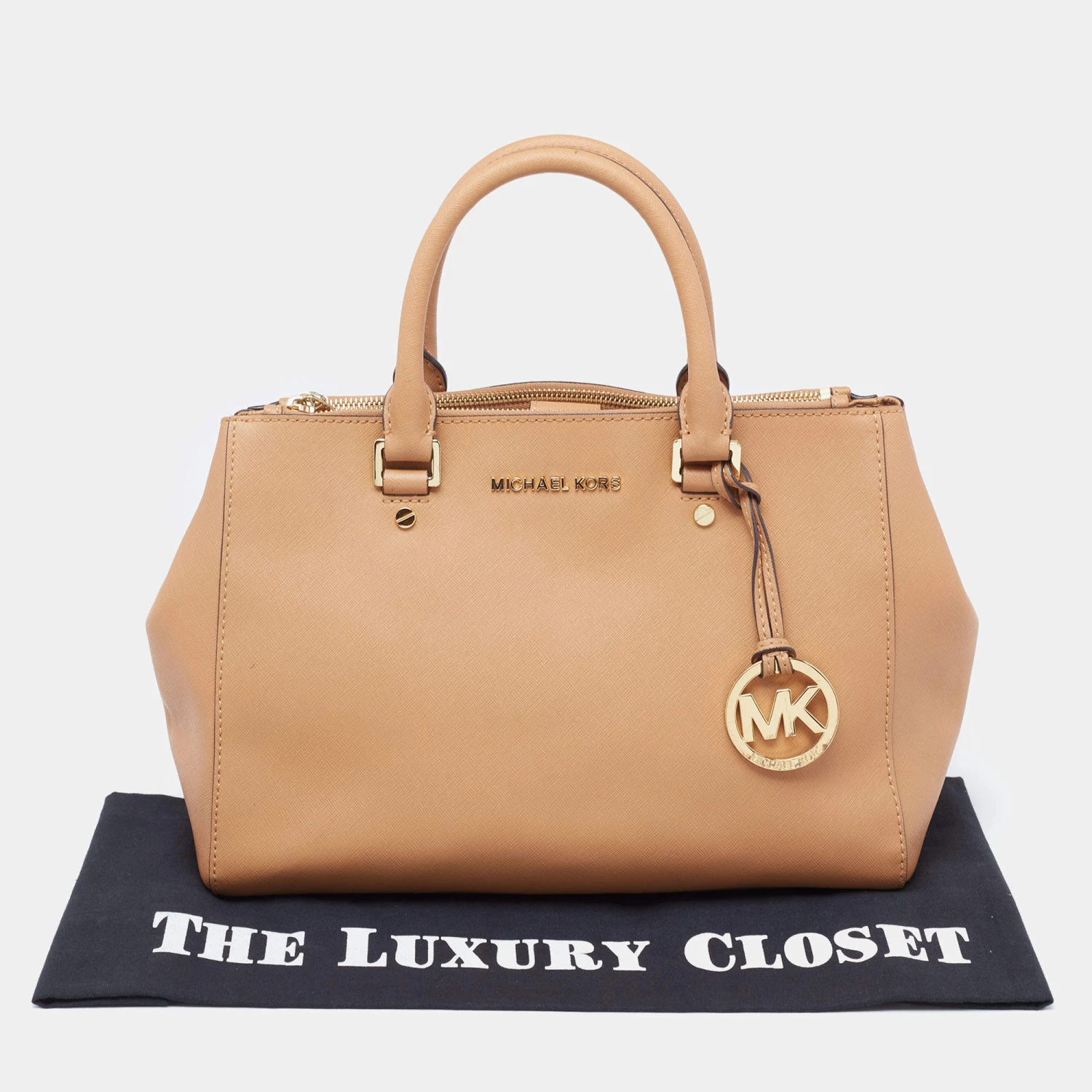 Michael Kors Brown Saffiano Leather Savannah Satchel For Women - Image 11