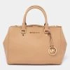 Michael Kors Brown Saffiano Leather Savannah Satchel For Women