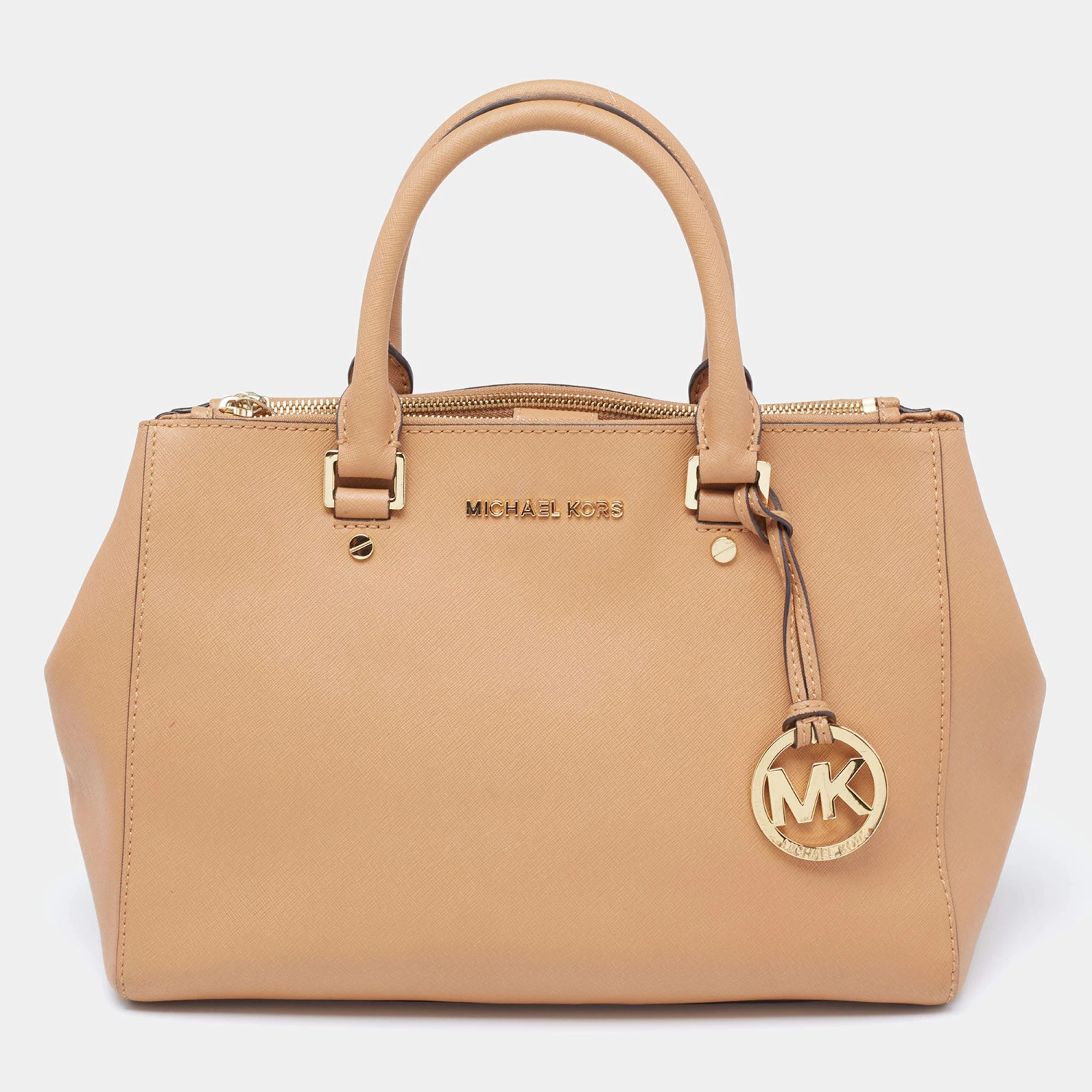Michael Kors Brown Saffiano Leather Savannah Satchel For Women