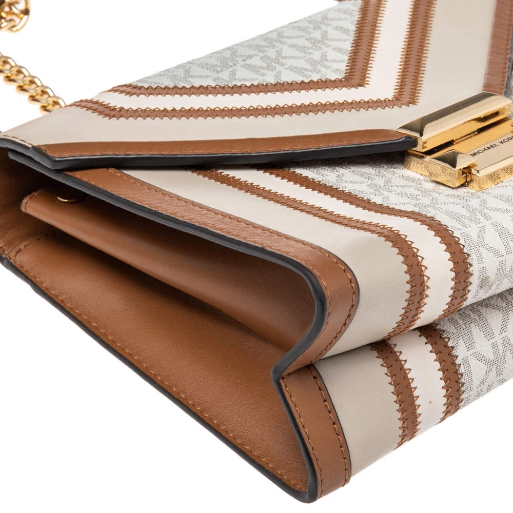 Michael Kors Multicolor Signature Canvas And Leather Whitney Shoulder Bag For Women - Image 10