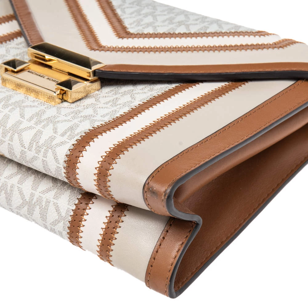 Michael Kors Multicolor Signature Canvas And Leather Whitney Shoulder Bag For Women - Image 11