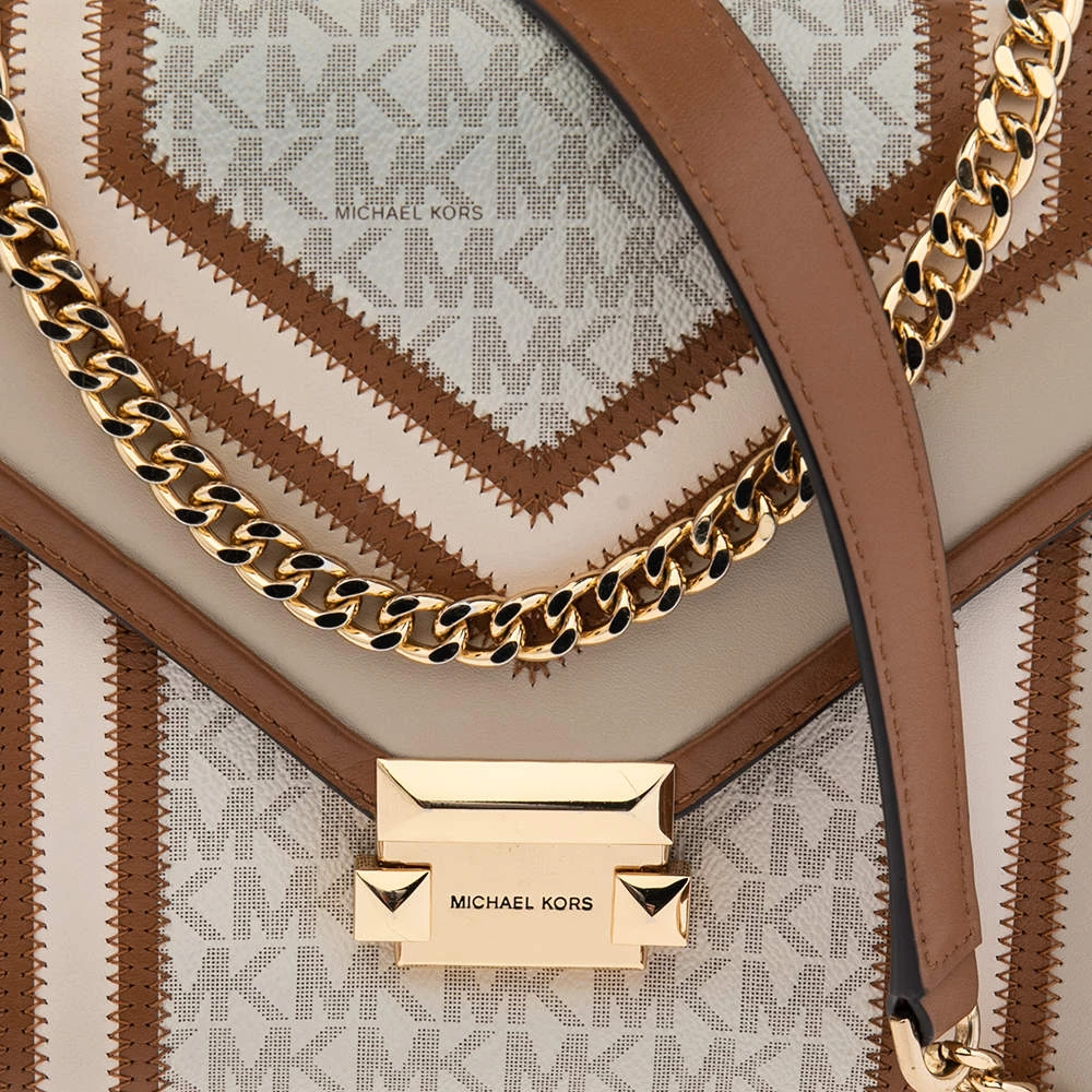 Michael Kors Multicolor Signature Canvas And Leather Whitney Shoulder Bag For Women - Image 5